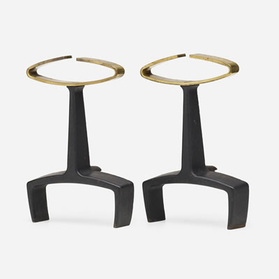 Andirons, pair