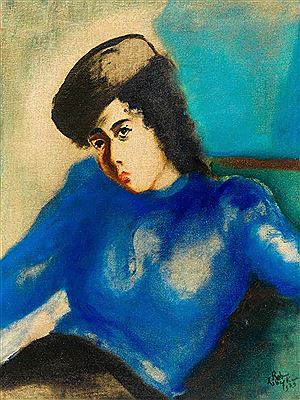 Dame in Blau (Portrait) by Robert Libeski - Auction record, sale price, and art valuation. Compare with similar artists and explore comparable artworks.