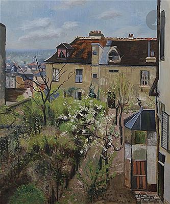 Jardin du 12 de la rue Cortot, Paris, vers 1913