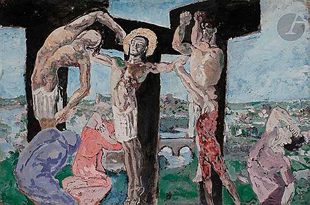 La Crucifixion by Max Cyprien Jacob - Auction record, sale price, and art valuation. Compare with similar artists and explore comparable artworks.