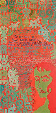 Prefer to damage your eyes, rather than leave them indifferent by Roberto Altmann - Auction record, sale price, and art valuation. Compare with similar artists and explore comparable artworks.