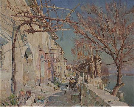 Novembre sur les bords du Rhône à Villeneuve-Lès-Avignon, 1913