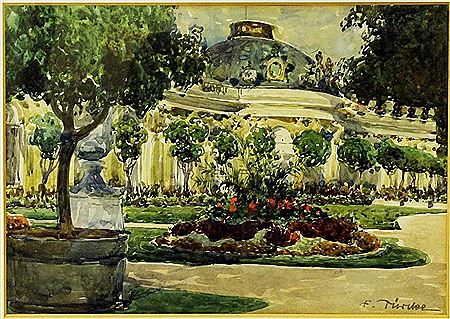 "Aus den Potsdamer Hofgärten: Schloss Sanssouci"