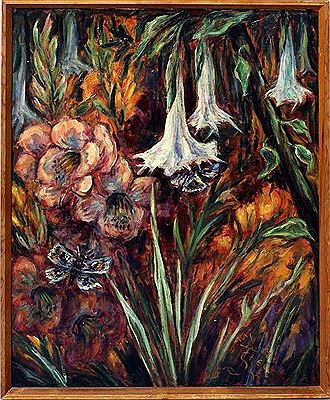 "Farbenaccorde" (Daturas und Gladiolen)