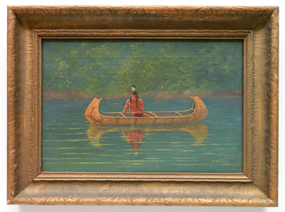 Indian in a Canoe