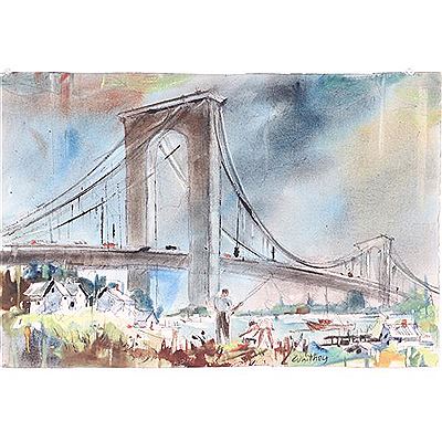Whitestone Bridge, NYC city scene
