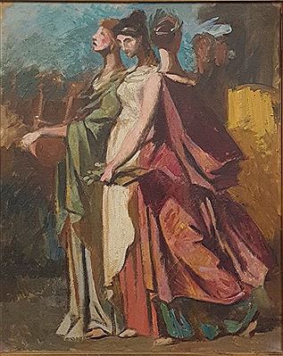 Femmes vêtues à l'Antique
