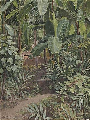Path under the foliage, Luang-Prabang, Laos