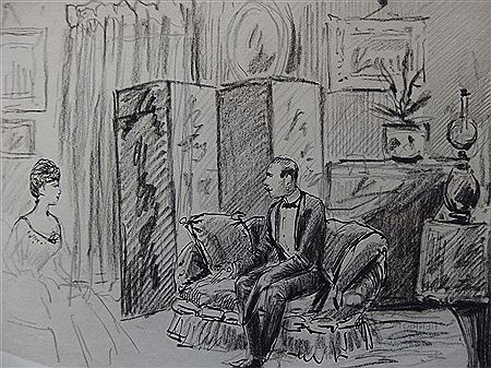 Rencontre au salon by Henri Maigrot - Auction record, sale price, and art valuation. Compare with similar artists and explore comparable artworks.
