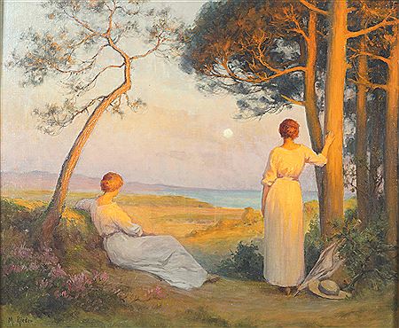 Ladies looking at the sunset