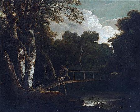 Wooded land crossing a bridge