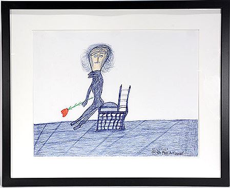 Blue Girl With Flower. by Gerald De Prie - Auction record, sale price, and art valuation. Compare with similar artists and explore comparable artworks.