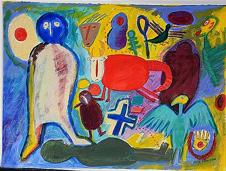 Blue Face by Cher Shaffer - Auction record, sale price, and art valuation. Compare with similar artists and explore comparable artworks.
