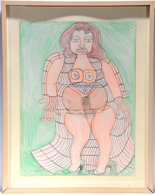 Nude Woman In Evening Wear