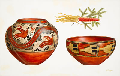 Two Pots for John Driscoll's Birthday, 1975