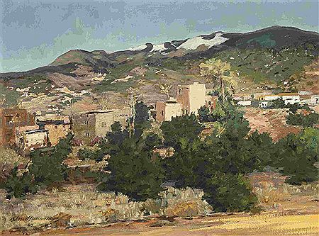 "Camino Rancheros Toward Espanola, 1948"
