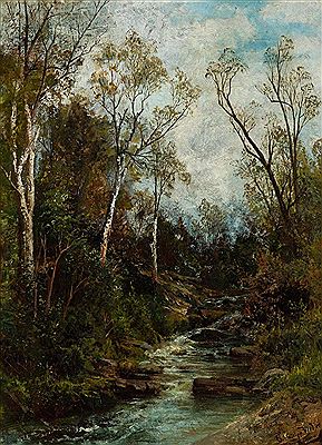 Stream in the Woods (Adam's Creek, Pennsylvania (possibly))
