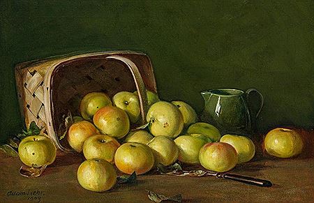 Apples Spilling from a Basket by Adam Lehr - Auction record, sale price, and art valuation. Compare with similar artists and explore comparable artworks.