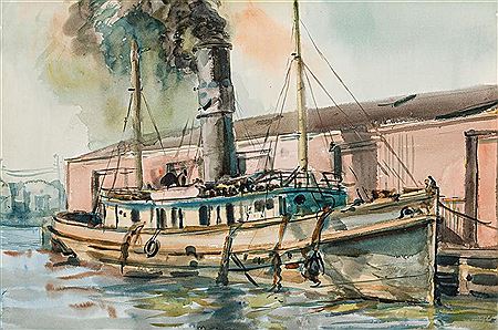 Docked Tugboat