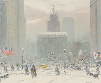 Plaza in Winter