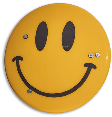 SMILEY RIOT SHIELD by James Cauty - Auction record, sale price, and art valuation. Compare with similar artists and explore comparable artworks.