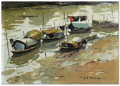 LITTLE BOATS ON THE SAIGON RIVER