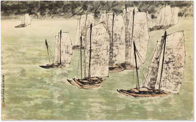WHITE SAILS AND SEA