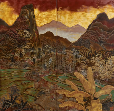 LANDSCAPE OF THE MIDDLE REGION OF NORTH VIETNAM, DIPTYCH