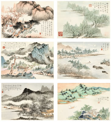 Sample artwork by Shijia Shen (1906 - 2001), known for landscape painting - View similar artists and auction records