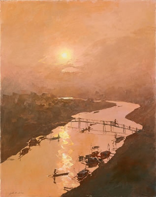 Riverscape by Le Minh - Auction record, sale price, and art valuation. Compare with similar artists and explore comparable artworks.
