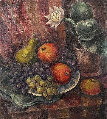 "Still Life with Fruit and Flower"