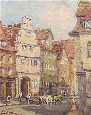 Alt Cannstatt, in the suburb Brücken Straße by Otto Stieglitz - Auction record, sale price, and art valuation. Compare with similar artists and explore comparable artworks.