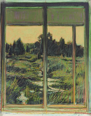 "Grassy Marsh through a Window," 2006