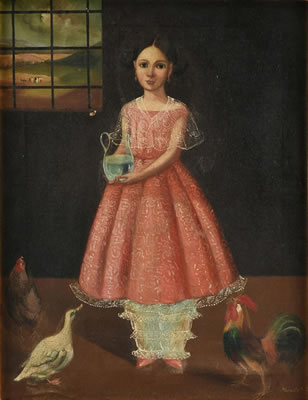 "Girl in Pink Dress Holding Water"