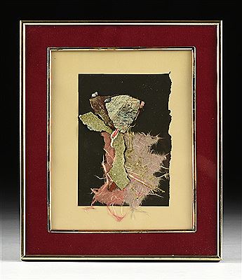 "Pink and Gold on a Black Ground"