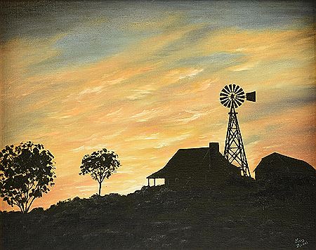 "Sunset at the Pioneer House"