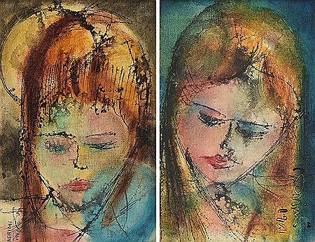"Head of Woman," AND "Head of Woman with Moon," 1961