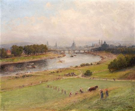 Blick auf Dresden vom Waldschlösschen aus by Albert Ernst Muhlig - Auction record, sale price, and art valuation. Compare with similar artists and explore comparable artworks.
