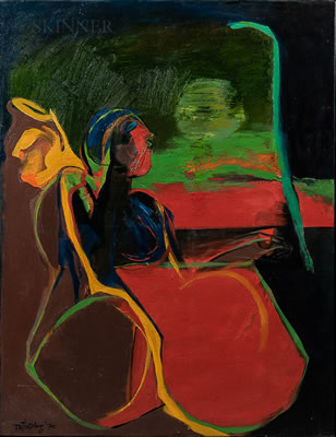 Figure in Orange Line