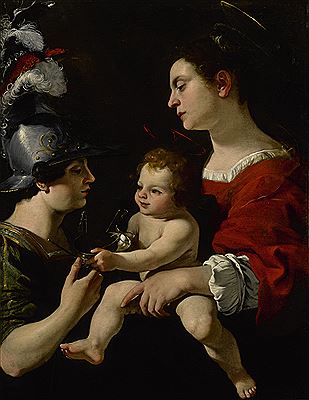 THE VIRGIN AND CHILD WITH SAINT MICHAEL