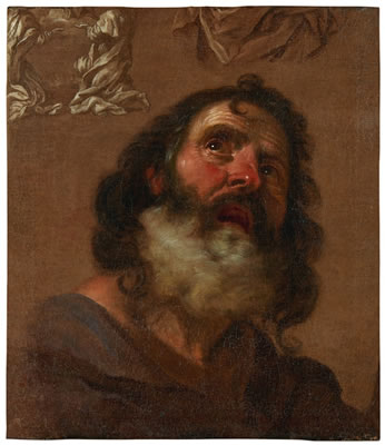 HEAD OF A BEARDED MAN, WITH COMPOSITIONAL STUDIES EN GRISAILLE