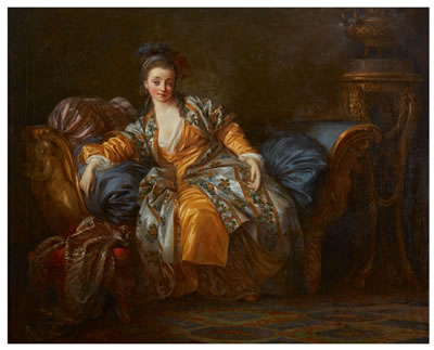 PORTRAIT OF A WOMAN ON A DIVAN
