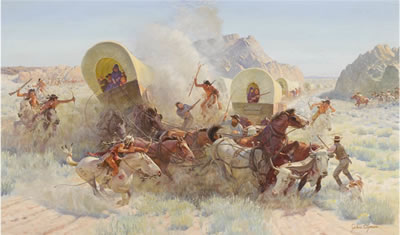 Sample artwork by John Ford Clymer (1907 - 1989), known for genre-west, wildlife, illustrations - View similar artists and auction records
