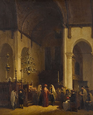 IN THE SYNAGOGUE by Johannes Bosboom - Auction record, sale price, and art valuation. Compare with similar artists and explore comparable artworks.
