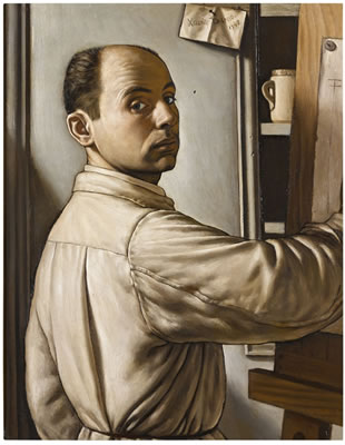 SELF-PORTRAIT OF THE ARTIST AT HIS EASEL, HALF-LENGTH, AGED 32