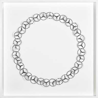 UNTITLED (32 STOLEN MERCEDES HOOD STARS)