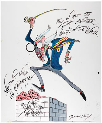 PINK FLOYD’S “THE WALL” – TEACHER by Gerald Scarfe - Auction record, sale price, and art valuation. Compare with similar artists and explore comparable artworks.