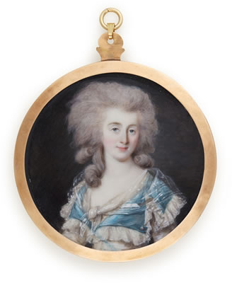 Portrait of a lady, traditionally identified as Madame le Génerale D'Hautville, née Prévost, circa 1785