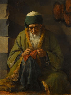 Man Sewing