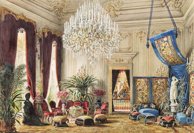 Interior of a palace, probably the Clam-Gallas palace, Vienna by Carl Goebel - Auction record, sale price, and art valuation. Compare with similar artists and explore comparable artworks.